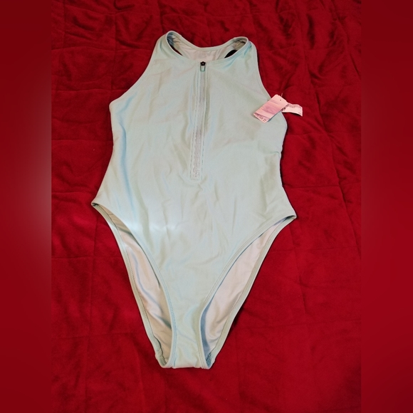 NWT Forever 21 Swimwear One Pie Aqua Size XL - Picture 1 of 6